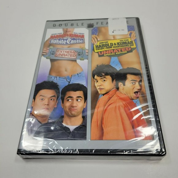 Harold & Kumar Go To White Castle & Escape From Guantanamo Bay (NEW SEALED DVD) - Picture 1 of 2